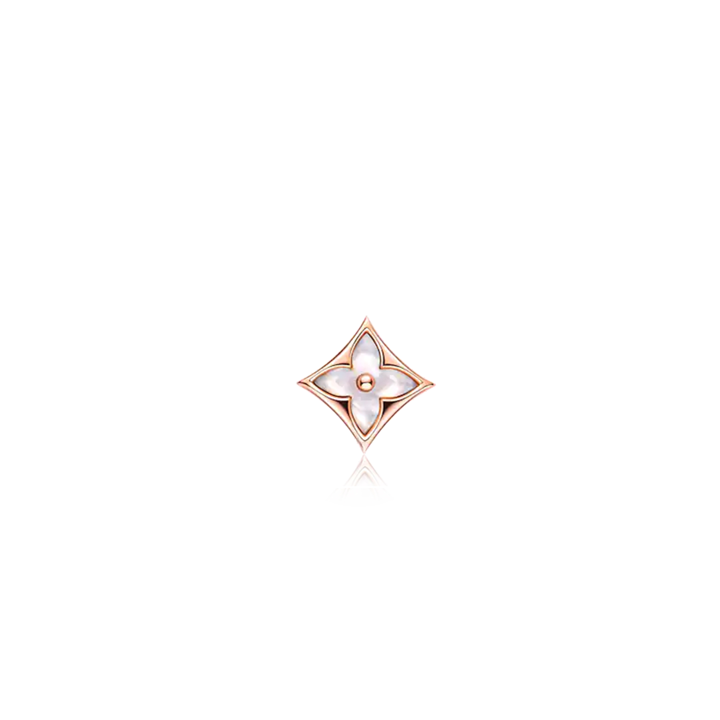 LOUIS VUITTON COLOUR BLOSSOM STAR EAR STUD, PINK GOLD AND WHITE MOTHER-OF-PEARL - PER UNIT Q96426